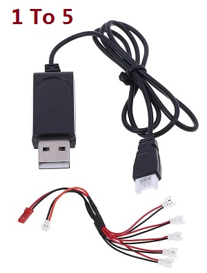 MJX F48 F648 RC helicopter spare parts USB charger wire + 1 to 5 charger wire