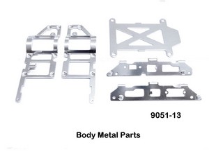 Shuang Ma 9051 9051A 9051B SM 9051 RC helicopter spare parts metal frame set