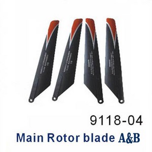 Shuang Ma 9118 SM 9118 RC helicopter spare parts main blades (Orange)