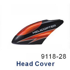 Shuang Ma 9118 SM 9118 RC helicopter spare parts head cover (Orange)