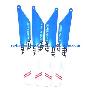 Flame Strike FXD A68690 helicopter spare parts main blades (2x upper + 2x lower) blue color