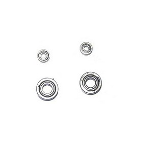 MJX F27 F627 RC helicopter spare parts bearing set (2x big + 2x small) 4pcs