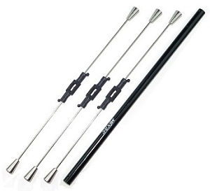MJX F45 F645 helicopter spare parts balance bar 3pcs + tail big pipe