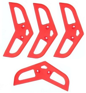 MJX F-series F45 F645 helicopter spare parts horizontal tail wing (Red) 4pcs