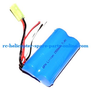 FQ777-555 helicopter spare parts battery 7.4V 1500mAh Yellow EL-2P plug