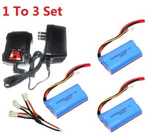 Subotech S902 S903 RC helicopter spare parts 1 to 3 charger set + 3* 7.4V 1500mAh battery set