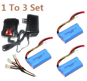 MJX T23 T623 RC helicopter spare parts 1 to 3 charger set + 3*7.4V 2200mAh battery set