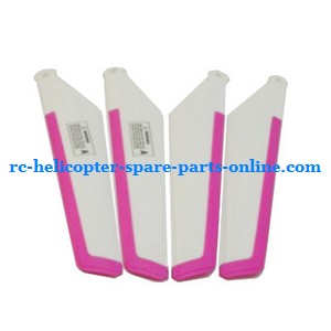MJX T23 T623 RC helicopter spare parts main blades (2x upper + 2x lower) pink color