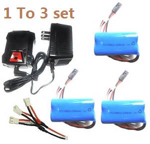 MJX T40 T640 T40C T640C RC helicopter spare parts 1 To 3 charger set + 3*7.4V 2200mAh battery set