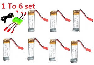 SYMA S032 S032G S32(2.4G) RC helicopter spare parts 1 To 6 charger box set + 6* 3.7V 600Mah battery set