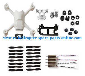 Hubsan H107C+ H107D+ RC Quadcopter spare parts 4sets main blades + 4*motors + body cover + motor cover + foot mats (set)