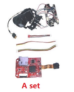 SG906 MAX Xinlin X193 CSJ X7 Pro 3 Max RC drone quadcopter spare parts gimbal board and lens set + Red WIFI board + connect plug wire set